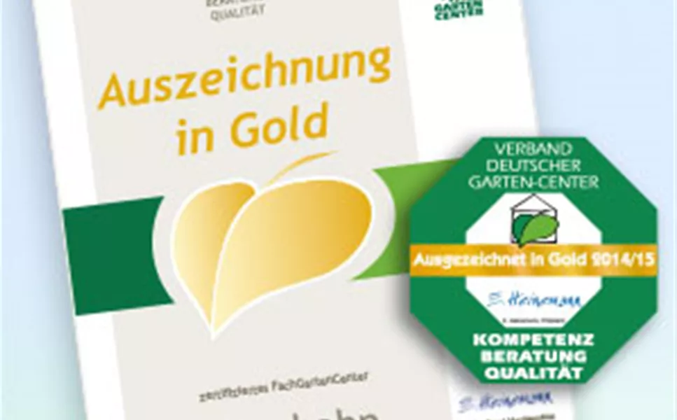 Verband Deutscher Gartencenter - AUSZEICHNUNG IN GOLD